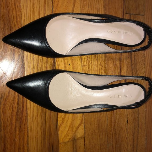 Stuart Weitzman Shoes - Stuart Weitzman Black Slingback Heels-Size 7M
